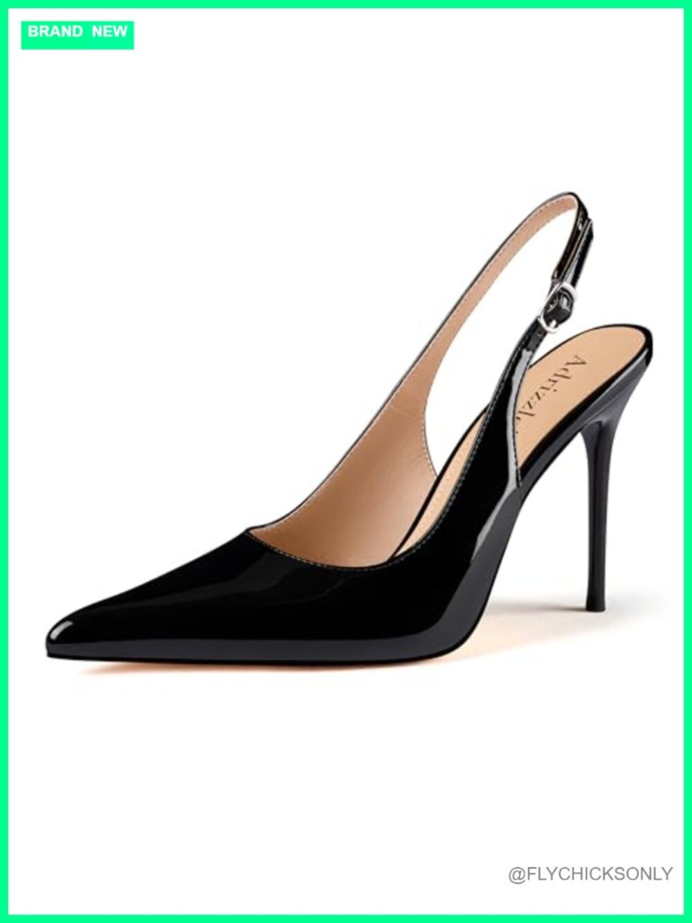 Slingback Stiletto Heels Pointed Toe Pumps Formal Size 10